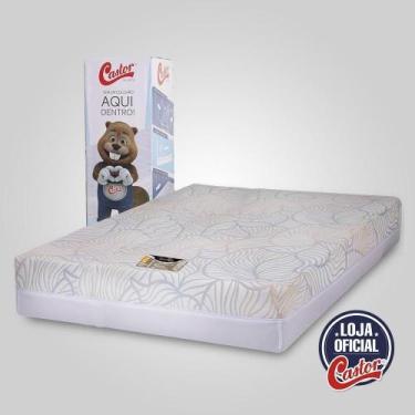 Imagem de Colchão Espuma Vitagel Space Double Face D33 Queen Branco Creme Castor
