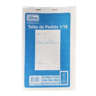 Imagem de Talão de Pedido Tilibra 1-18 Médio 40X2 Vias 80 Folhas para Organização em Comércios e...