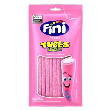 Imagem de Fini Regaliz Tubes Azedinhos Sabor Tutti-Frutti 80g