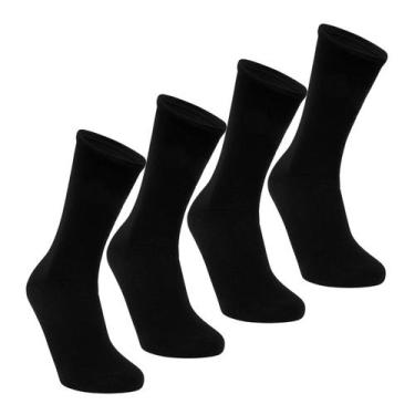 Imagem de Kit 4 Pares Meia Social Selene Masculina Adulto 44-48 8050 Cor:PretoTa