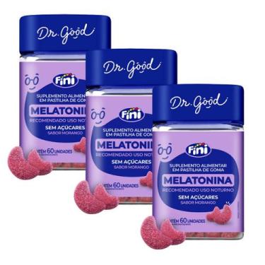 Imagem de Fini Melatonina Dr. Good Gummy 60 unidades, kit 3 unidades
