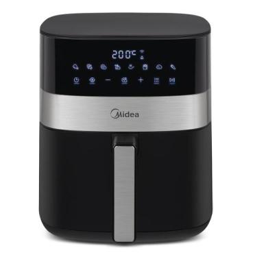 Imagem de Fritadeira Air Fryer 6L Smart Chef Plus cor Preta Midea, Preto, 220V