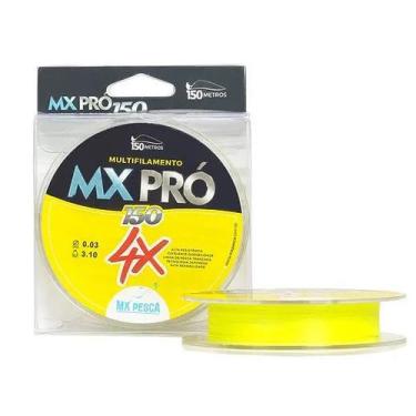 Imagem de Linha mx pesca multifilamento mx pro 4x amarela 0,35mm 57lb