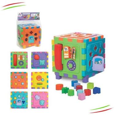 Imagem de Cubo Didático Formas De Encaixar Brinquedo Educativo - Mercotoys