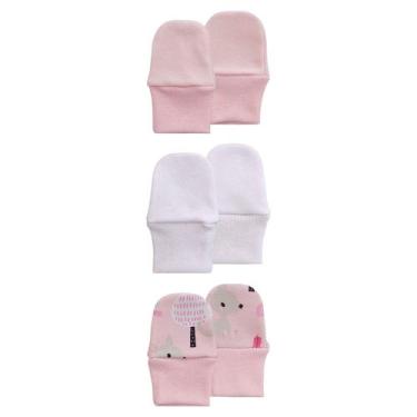 Imagem de Kit luvas com 3 unidades - Animais rosa - Baby Joy
