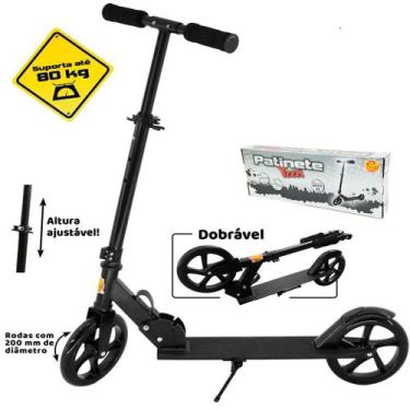 Imagem de Patinete Juvenil Preto Grande 97cm De Altura - Dm Toys