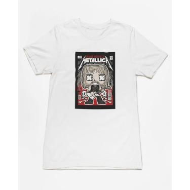 Imagem de Camiseta Poster Pop Style Inspiração METÁLICA Estampa DTF 100% Algodão
