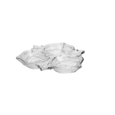 Imagem de Petisqueira c/ 3 divisórias de cristal de chumbo vintage  26x4cm - LYO