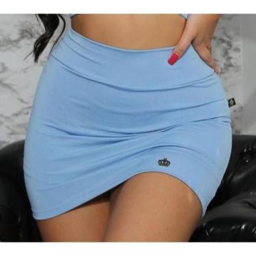 Imagem de Shorts Saia Suplex Light Destak Coroa, Azul bebe
