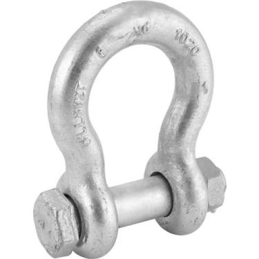 Imagem de Manilha Curva 1" 25,40mm para Içamento de Cargas Aço Carbono Galvaniza