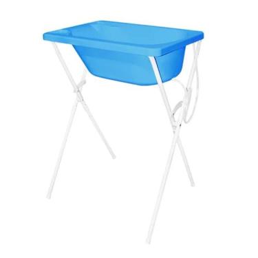 Imagem de Banheira Infantil Scorpion com Estrutura Dobrável para Bebê, Azul