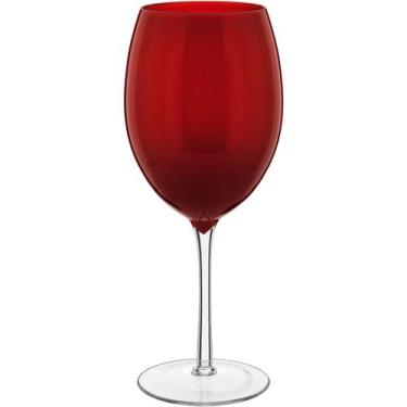 Imagem de Taças Opus Home&Co 23x9x9cm Vidro Vermelho 590ml 2pçs para Bar Festa e