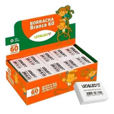 Imagem de Borracha Escolar Branca Nº60 Caixa com 60 Unidades ATACADO LEOLEO - LE