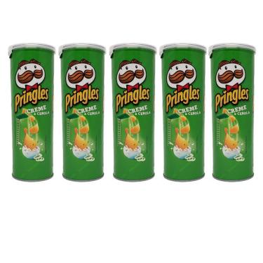 Imagem de Kit 5 Batata Pringles Creme com Cebola Original 121g