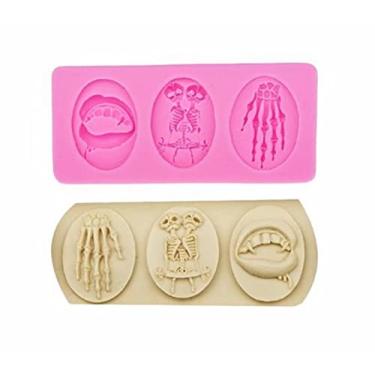 Imagem de Molde De Silicone Halloween, Caveira, Mão, Vampiro Rb014