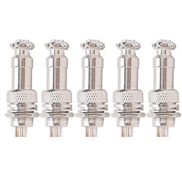 Imagem de peças conector de tomada de aviação macho fêmea painel de soquete circular de metal conector de fio de aviação para aeroespacial (6 pinos)