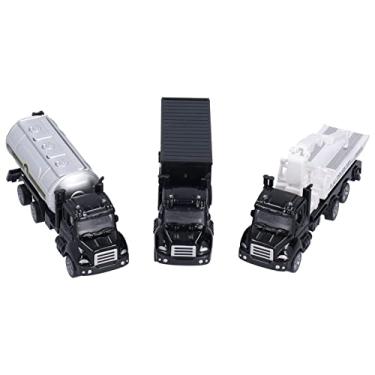 Imagem de Conjunto de brinquedos de modelo de caminhão 1:50, modelo realista de caminhão tanque para aniversário para crianças(Puxe o traje do veículo de resgate)