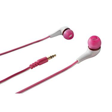 Imagem de Fone de Ouvido Tipo Earphone com Cabo Flat - Comfort, One for all, Rosa/Branco