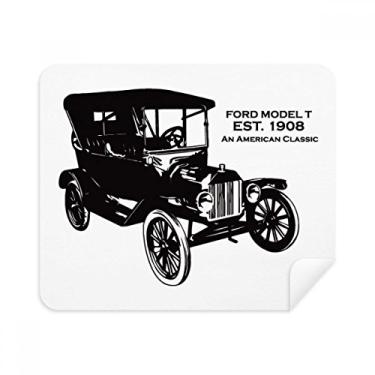 Imagem de Pano de limpeza preto clássico de carros mecânico limpador de tela 2 peças de tecido de camurça