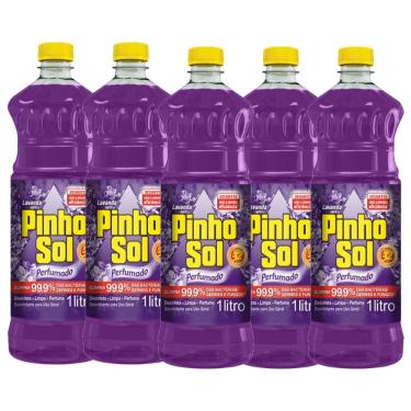 Imagem de Kit Desinfetante Pinho Sol Lavanda 1L com 5 unidades