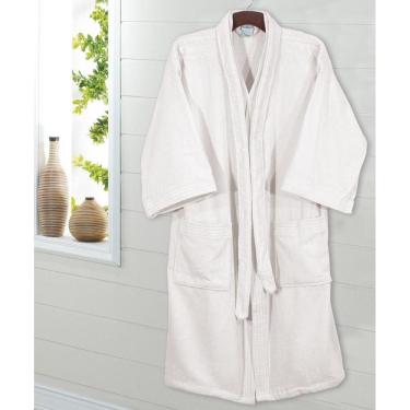 Imagem de Roupão Dohler Velour Adulto Af958  Branco Liso GG