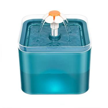 Imagem de Fonte de água de gato 2L, fonte de água automática para animais de estimação com kit de torneira de flor, dispensador silencioso para beber água para cães e gatos, azul