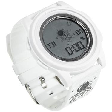 Imagem de Relógio Digital Astronauta Dw5600 Relógios Solares Para Homens Smartwatch Digital O Relógio Da Divisão Relógio De Pulso Relojoeiros Homem e Mulher Branco Número Alça Aço Inoxidável