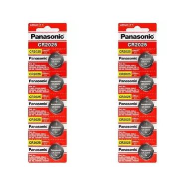 Imagem de Kit 2 Cartelas Baterias Panasonic Cr2025 3V 10 Unidades