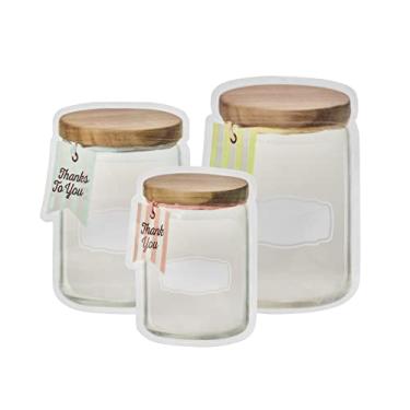 Imagem de Saco reutilizável ziplock pote 3 peças