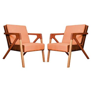 Imagem de Kit 02 Poltronas Decorativa Monalisa para Escritório Veludo Cores - DS Estofados