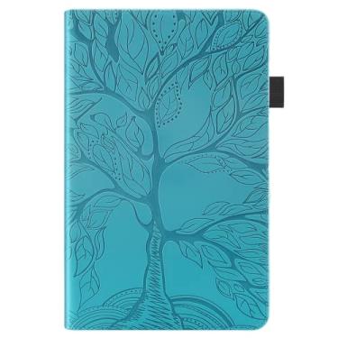 Imagem de ZiEuooo Compatível com Samsung Tablet Case Galaxy A 10.1 A 10.5 A7 Lite A 8.0 A 8.4 A8 S5e S6 Lite S7 S8 Trend Capa protetora para cartão de mão elegante durável (A 10.5 2018 T590 T595, azul)