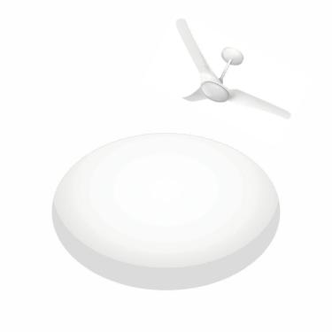 Imagem de Plafon Globo Montado De Led P/ventilador De Teto Aliseu Slim