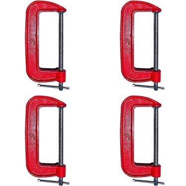 Imagem de Kit 4 Grampo Sargento 6 Pol. Tipo C em Ferro Charbs