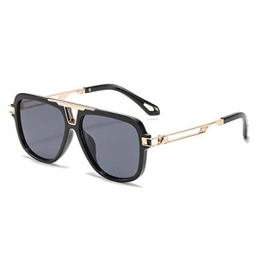 Imagem de Óculos de sol estilo gótico redondo moda steampunk para homens mulheres design vintage óculos de sol óculos de sol, C1 preto, tamanho único