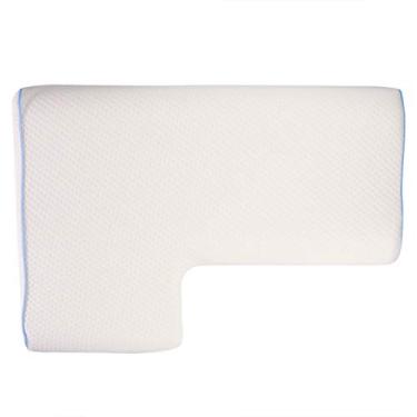 Imagem de Travesseiro de casais VICASKY esponja de memória arqueada almofada de mão anti-pressão travesseiro travesseiro braço travesseiro travesseiro para dormir de lado de barriga nas costas (branco direito)