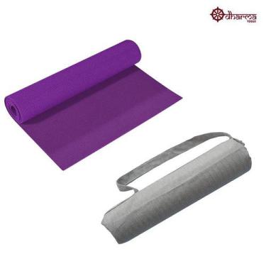 Imagem de Tapete Yoga Premium Roxo+Porta Mat Rústico Geométrico Claro - Dharma Y