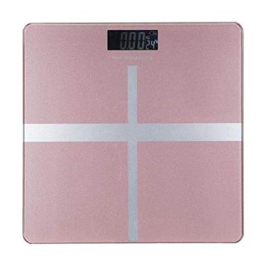 Imagem de balanças de banheiro digital, balança de peso corporal balança de peso corporal, chão científico smart eletrônico led digital balança de banheiro de peso máximo 180 kg, rosa