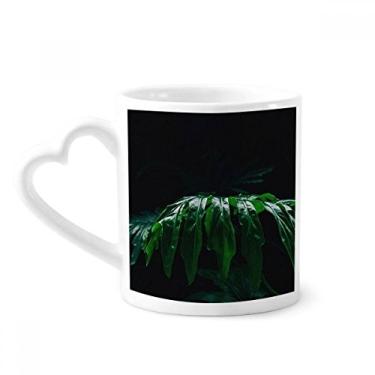 Imagem de Caneca de café de cerâmica para copo de coração de vidro com foto de plantas