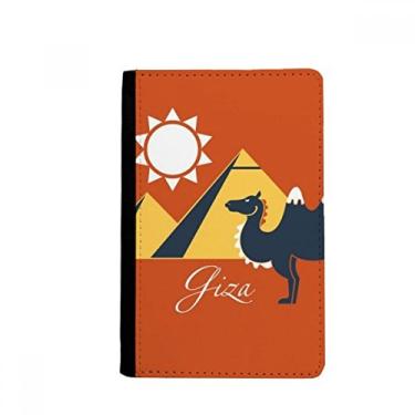 Imagem de Bolsa de cartão com estampa de camelo da pirâmide do Egito com estampa de camelo para passaporte Notecase Burse