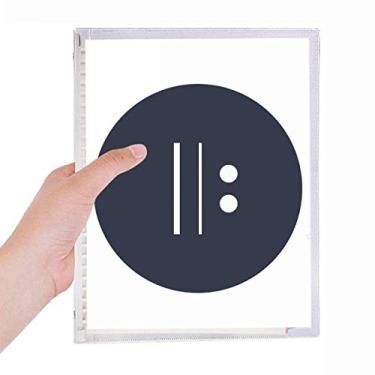 Imagem de Caderno Preto Assinatura White Repetition Diário Folhas Soltas Recarregável Diário Papelaria