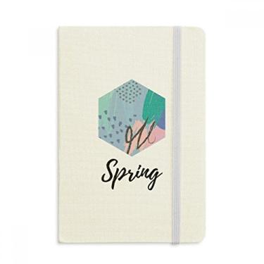 Imagem de Caderno com estampa de arte abstrata Happy e capa dura em tecido oficial