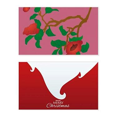 Imagem de Pintura vermelha verde cultura flor feriado feriado feliz Natal cartão de parabéns mensagem de Natal letra