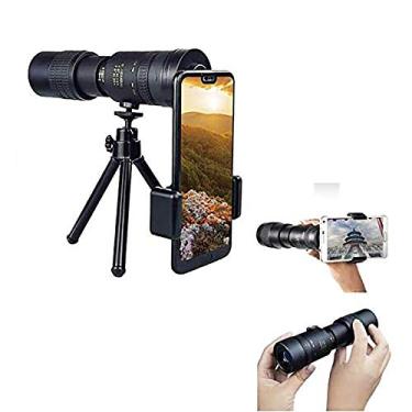Imagem de 4K 10-30x40mm Zoom Monocular Telescope HD à prova d'água à prova de neblina, com suporte para smartphone e tripé, para concerto de caminhada de observação de pássaros