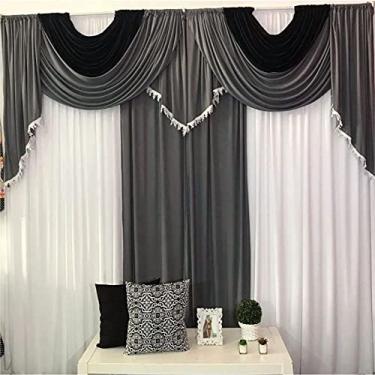 Imagem de Cortina Niagara para Varão em Malha 3,00m x 2,60m Sala Quarto - Preta