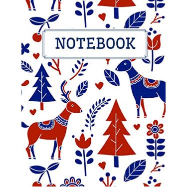 Imagem de Scandinavian Notebook: 120 Lined Pages 8,5"x11" nordic design decor art folklore pattern journal diary for students adults kids