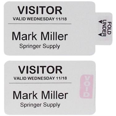 Imagem de C-Line Time's Up! Emblemas de segurança autoexpiráveis de uma peça para impressoras térmicas diretas, 5 x 10 cm, 250 por caixa (97017)