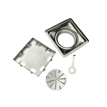 Imagem de Ralo Quadrado Oculto 10Cm X 10Cm Inox 304 M1Nox