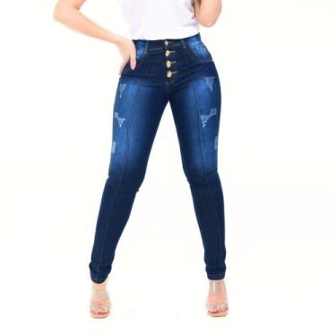 Imagem de Calça Jeans Skinny Cintura Alta Levanta Bumbum - Ninas Boutique