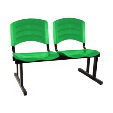 Imagem de Cadeira Longarina Plástica 2 Lugares P/ Recepção Modelo Iso - Kairosof