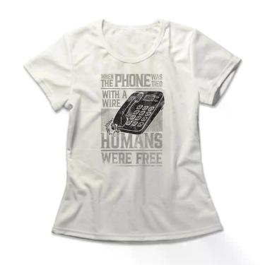 Imagem de Camiseta Feminina Wire Phone Studio Geek Casual Off White-Feminino